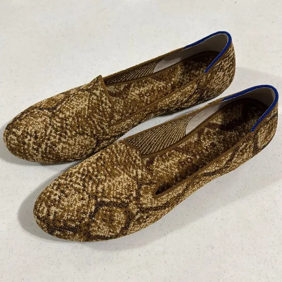 Rothy’s Bronze Python Size 11 Flats Round Toe Women’s