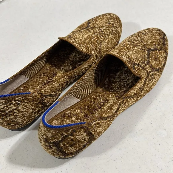Rothy’s Bronze Python Size 11 Flats Round Toe Women’s