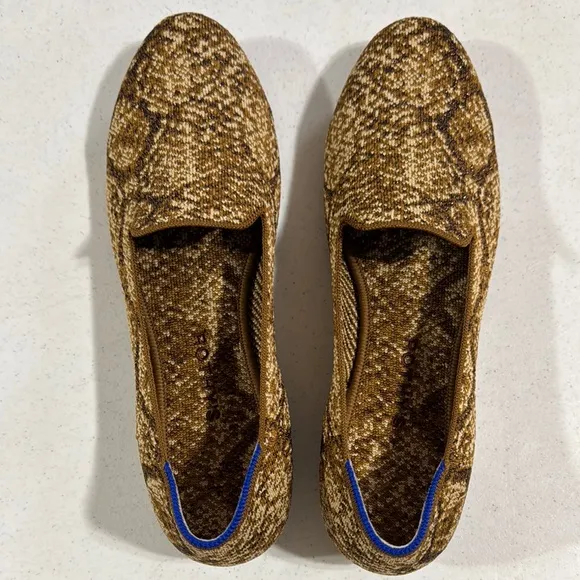 Rothy’s Bronze Python Size 11 Flats Round Toe Women’s