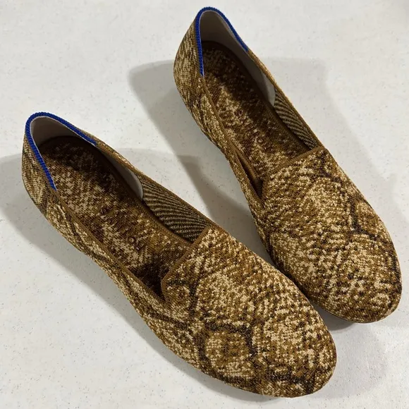 Rothy’s Bronze Python Size 11 Flats Round Toe Women’s