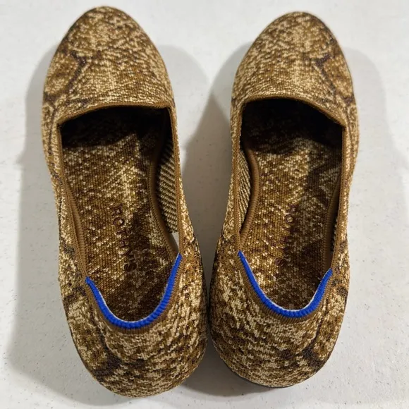 Rothy’s Bronze Python Size 11 Flats Round Toe Women’s