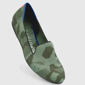 Rothy’s Camo Loafers Green Olive Flats Slip On Size 7
