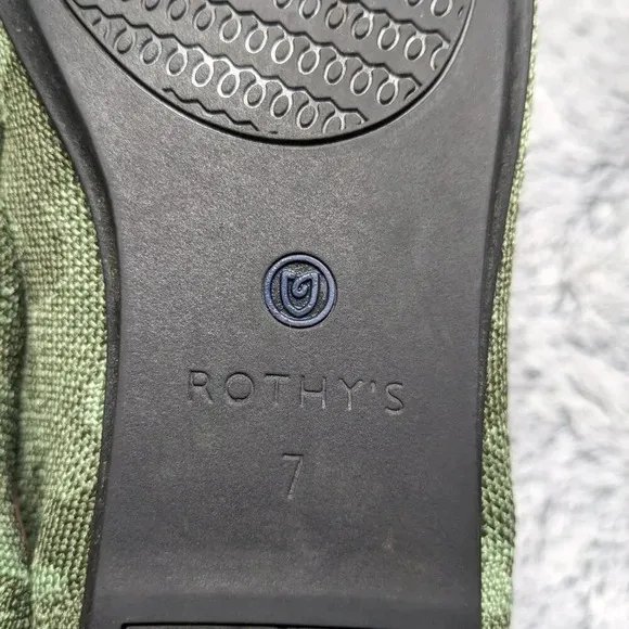 Rothy’s Camo Loafers Green Olive Flats Slip On Size 7