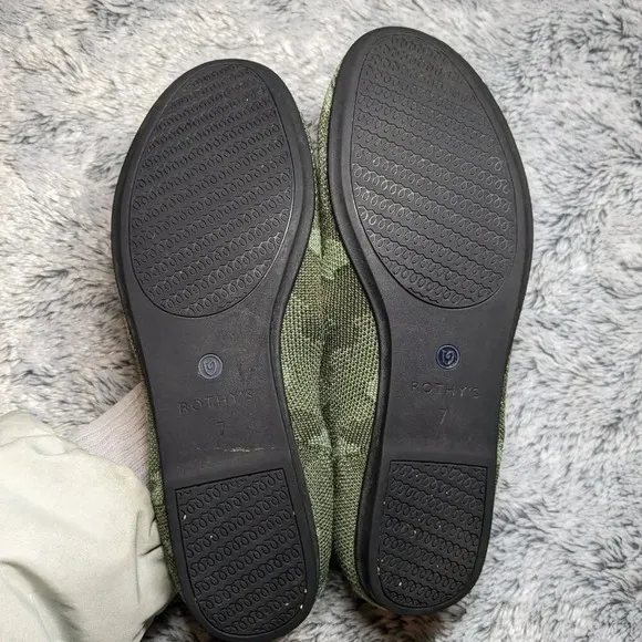 Rothy’s Camo Loafers Green Olive Flats Slip On Size 7
