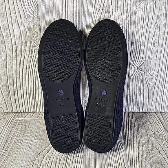 Rothy's Classic Navy Blue Round Toe Ballet Flats, Women's 7.5