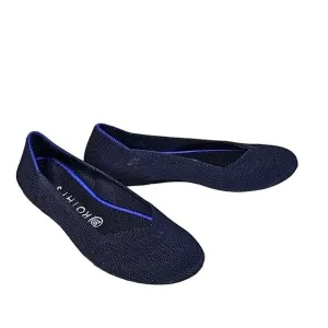 Rothy's Classic Navy Blue Round Toe Ballet Flats, Women's 7.5