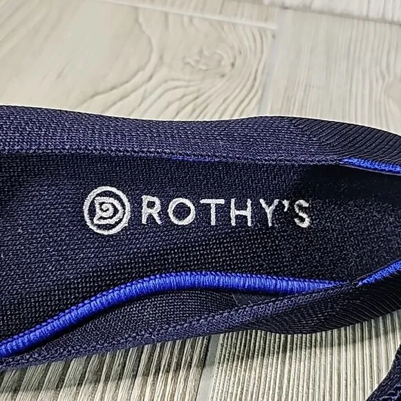 Rothy's Classic Navy Blue Round Toe Ballet Flats, Women's 7.5