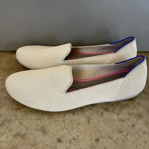 Rothy’s Cream Rounded Toe Flats Size 6