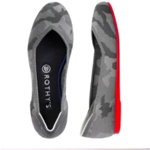 ROTHY'S Gray Camo Flats Size 8