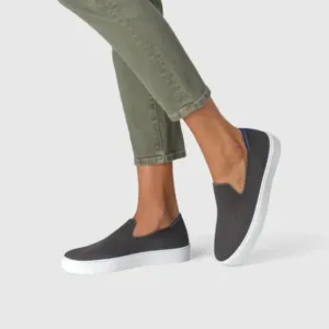 Rothy's Grey Steel Gray Slip On Sneaker Flats Loafers Size 11