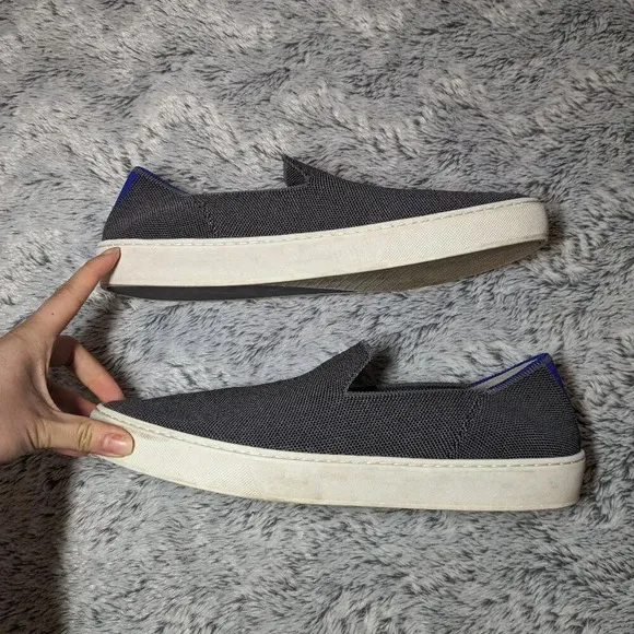 Rothy's Grey Steel Gray Slip On Sneaker Flats Loafers Size 11