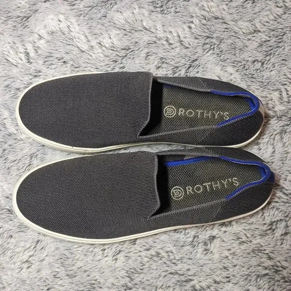 Rothy's Grey Steel Gray Slip On Sneaker Flats Loafers Size 11