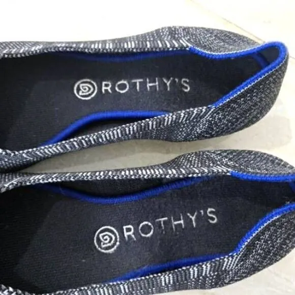 Rothy's Heather Granite Pointed Toe Flats Size 10