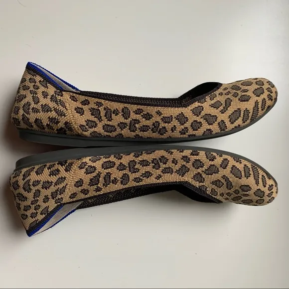 Rothy’s Leopard Cheetah Round Toe Flats 6