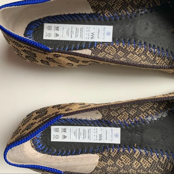 Rothy’s Leopard Cheetah Round Toe Flats 6
