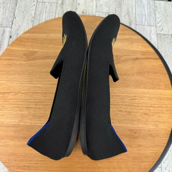 Rothy’s Limited Edition Holiday Golden Sunburst Loafer Flats Black Gold 9