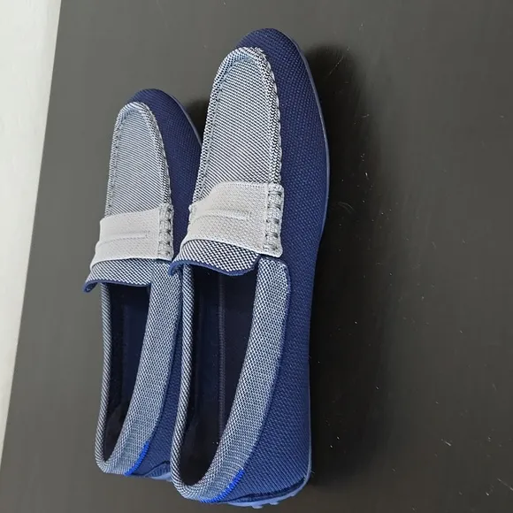 Rothy's Men's Driving Loafers Flexible  Dual Density Insole Amalfi Blue Size 8.5