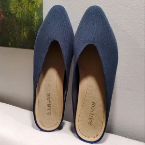 ROTHY'S Navy Demi-Mule Slide Flats Size 11,5