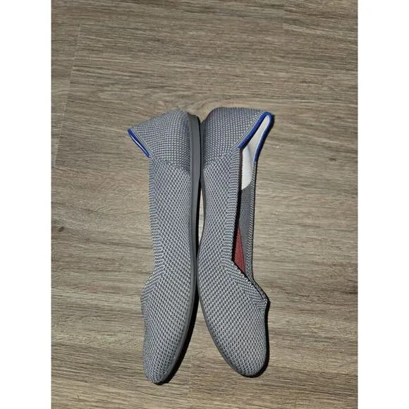 Rothy’s Pebble Grey Slip On Round Toe Flat Shoes Women’s Size 6.5
