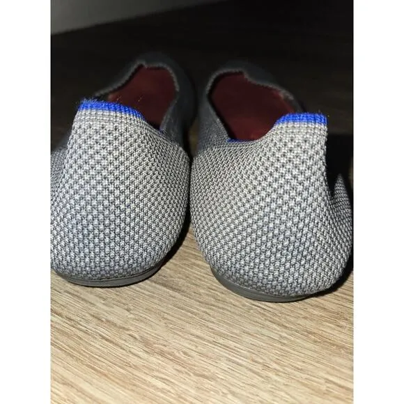Rothy’s Pebble Grey Slip On Round Toe Flat Shoes Women’s Size 6.5