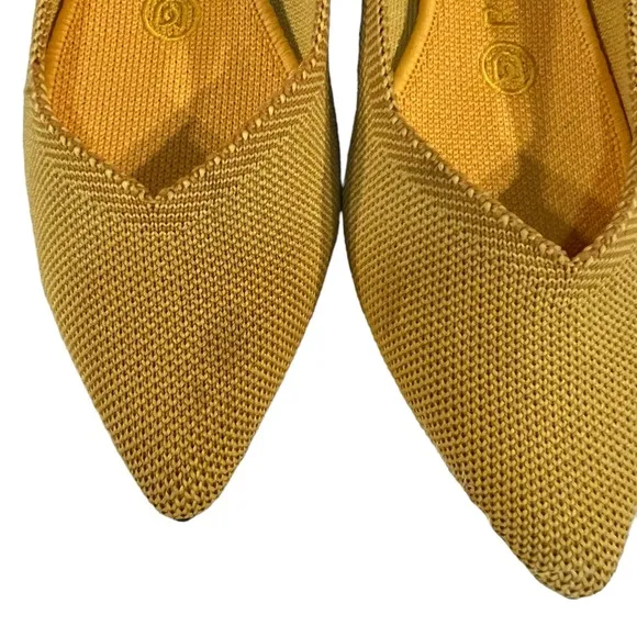 Rothys Point Sunflower Ballet Flats Sise 6.5 Pointed Toe Shoes Vegan