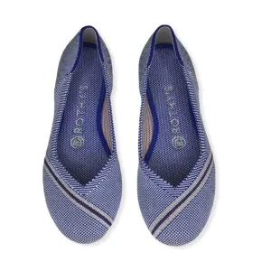Rothy’s Retired Mirror Reflective Stripe Round Toe Flats Size 6.5.