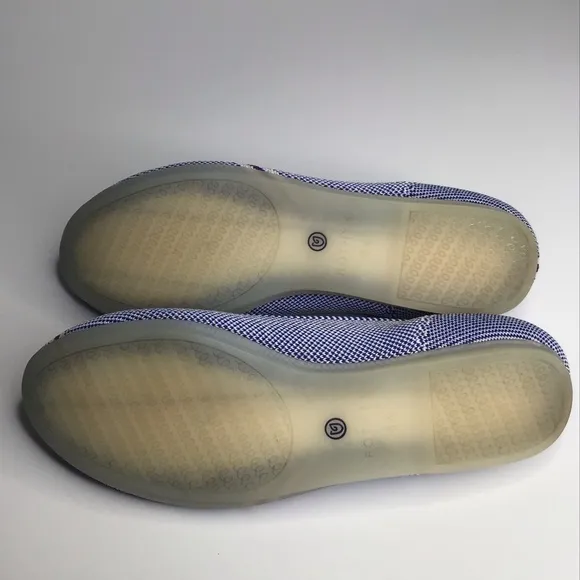 Rothy’s Retired Mirror Reflective Stripe Round Toe Flats Size 6.5.