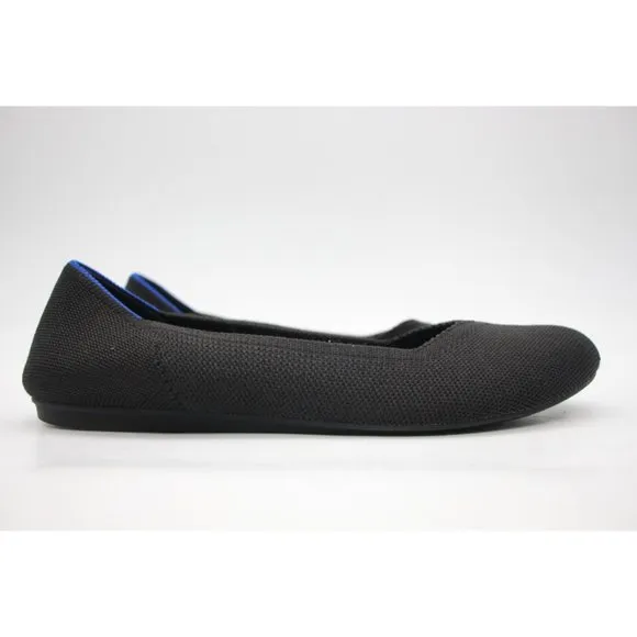 Rothy's Round Toe Ballet Flats Women's Size 8 Loafers Solid Black Knit