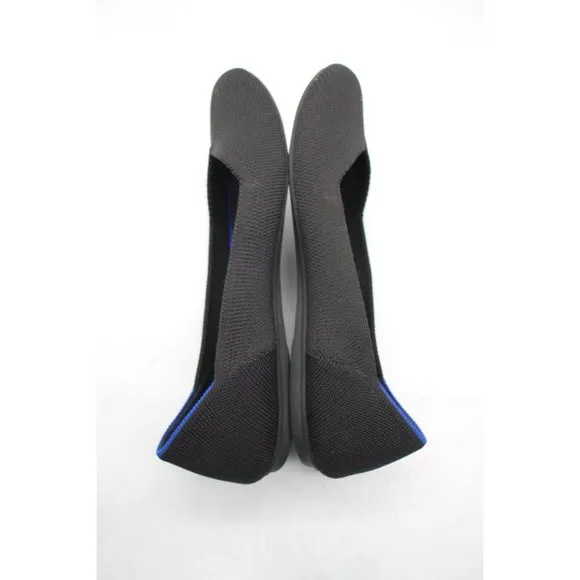 Rothy's Round Toe Ballet Flats Women's Size 8 Loafers Solid Black Knit