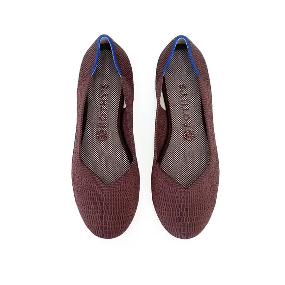 Rothy’s Round Toe Flats Truffle Python Retired Ballet
