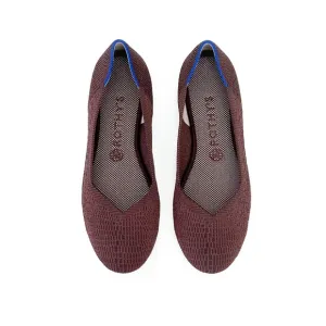 Rothy’s Round Toe Flats Truffle Python Retired Ballet