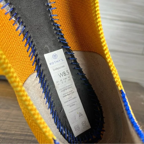 Rothy’s Round Toe Flats Women’s Yellow Shoes - Women’s Size 8.5