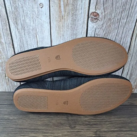 Rothy's Round Toe Heathered Black Women's Sz 11.5 Ballet Flats (NWOB)