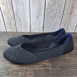 Rothy's Round Toe Heathered Black Women's Sz 11.5 Ballet Flats (NWOB)