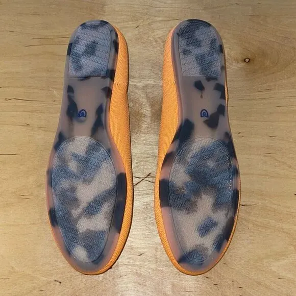 Rothy’s Round Toe Slip On Flats Size 10 New Orange Tangerine