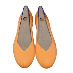 Rothy’s Round Toe Slip On Flats Size 10 New Orange Tangerine