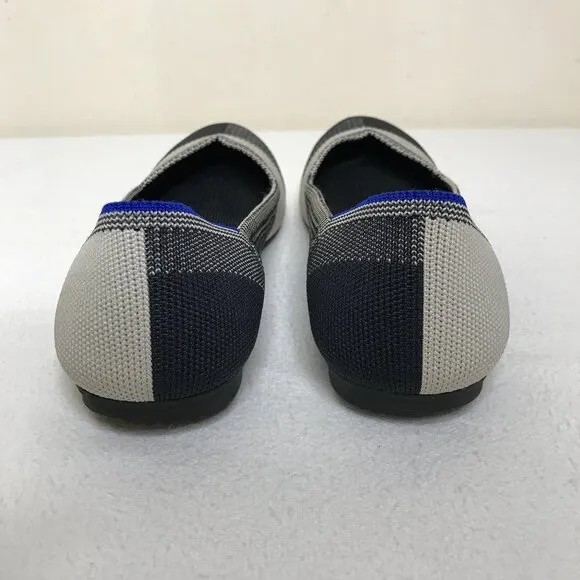 Rothy's Size 8 The Flat Plaid Round Toe Slip On Flats