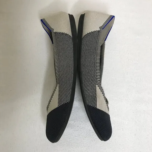 Rothy's Size 8 The Flat Plaid Round Toe Slip On Flats
