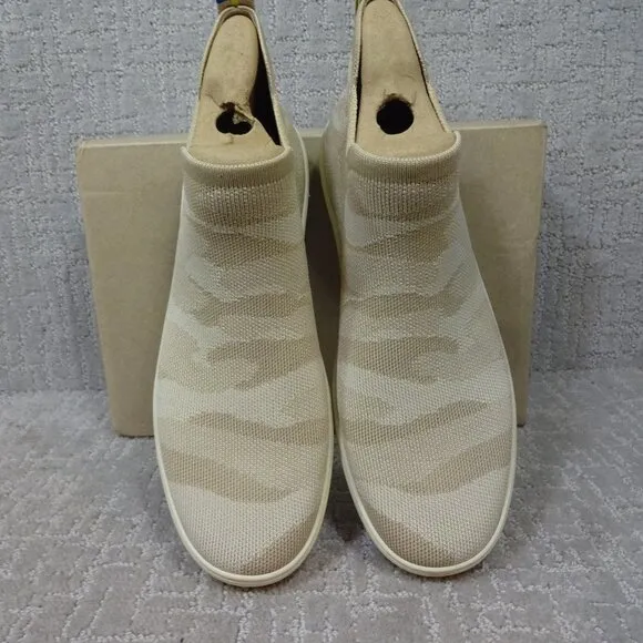 Rothys The Chelsea Beige Sand Camo Fabric High Top Sneaker Boots Multiple Sizes