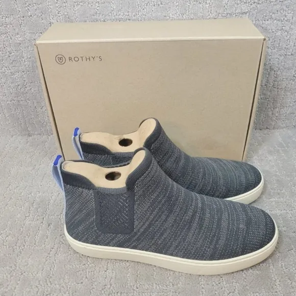 Rothy's The Chelsea Graphite Melange  Pull On Boots Women's Size 7, 8.5, 9.5