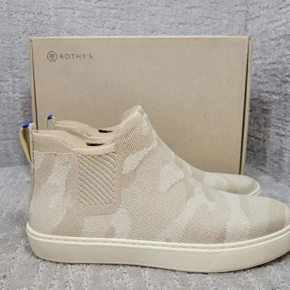 Rothy's The Chelsea Sand Camo Pull On Ankle Boots Womens Size 7, 7.5, 8, 9.5, 10
