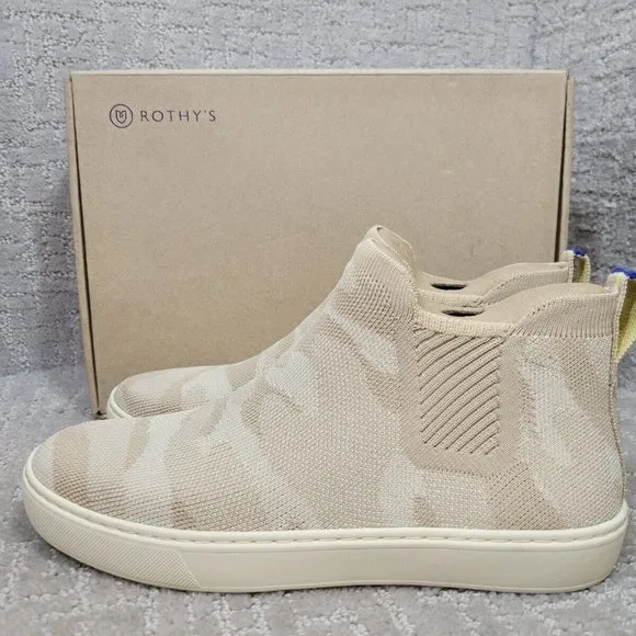 Rothy's The Chelsea Sand Camo Pull On Ankle Boots Womens Size 7, 7.5, 8, 9.5, 10