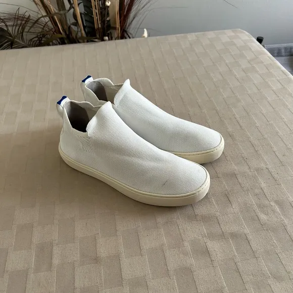 Rothy’s The Chelsea White Ankle Boots