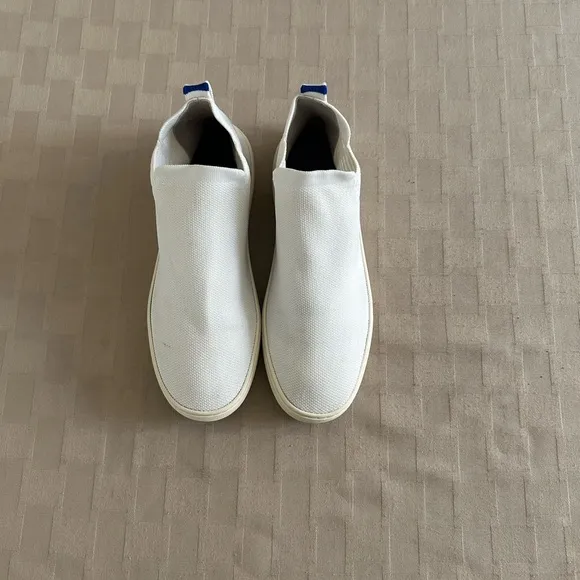 Rothy’s The Chelsea White Ankle Boots
