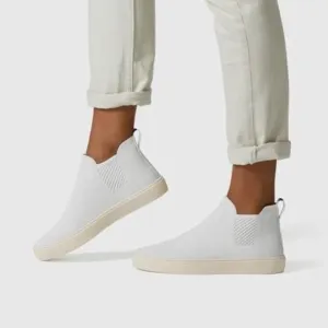 Rothy’s The Chelsea White Ankle Boots