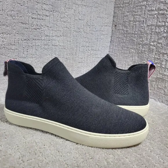 Rothys The Chelsea Women’s Size 11.5 US Black Fabric High Top Sneaker Boots