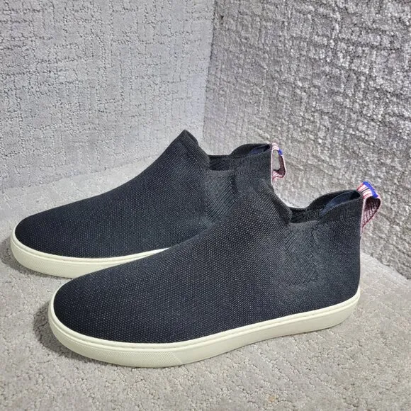 Rothys The Chelsea Women’s Size 11.5 US Black Fabric High Top Sneaker Boots