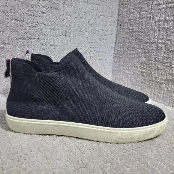 Rothys The Chelsea Women’s Size 11.5 US Black Fabric High Top Sneaker Boots