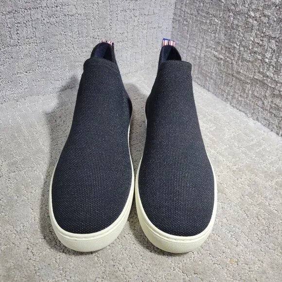 Rothys The Chelsea Women’s Size 11.5 US Black Fabric High Top Sneaker Boots