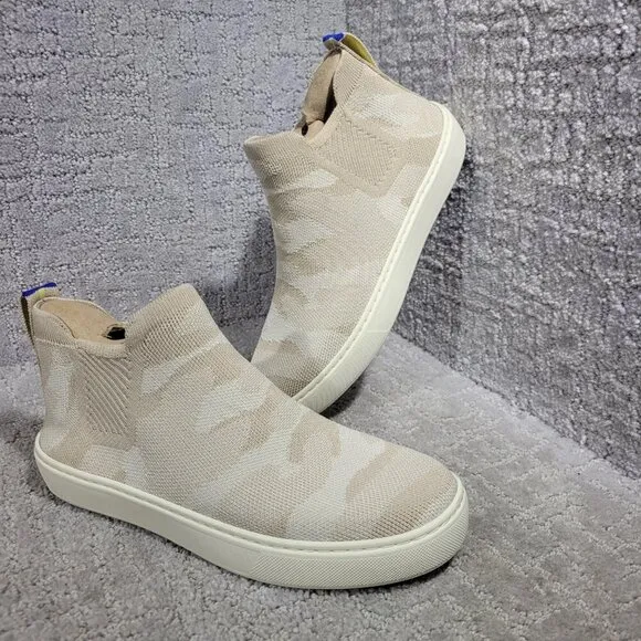 Rothys The Chelsea Women’s Size 8 US Black Fabric High Top Sneaker Boots